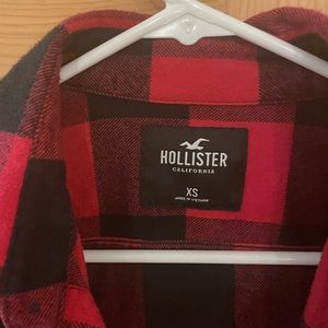 Hollister black and red check flannel men’s shirt. Long sleeve. Xsmall.